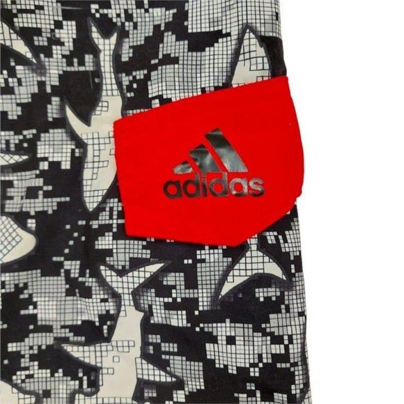 Adidas Swimming Shorts Boys Small Shark Print Mesh Lined Pool Beach Summer - Picture 7 of 8